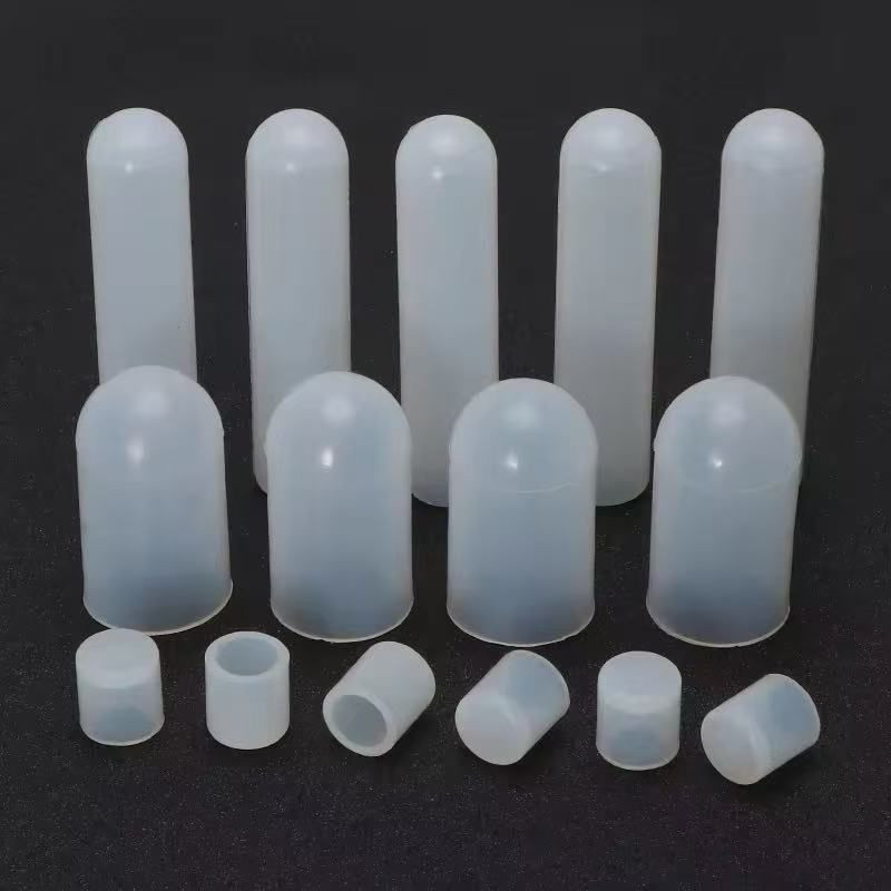 Rubber End Caps Flexible Screw Thread Protector Covers Rubber Bolt Covers Caps for Metal Tube Rod